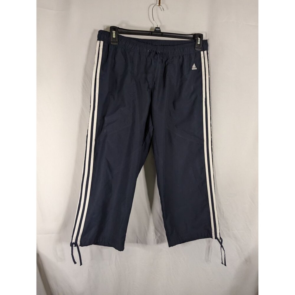 Adidas Navy Blue Capris Pants Size XL Polyester Womens Athletic Wear